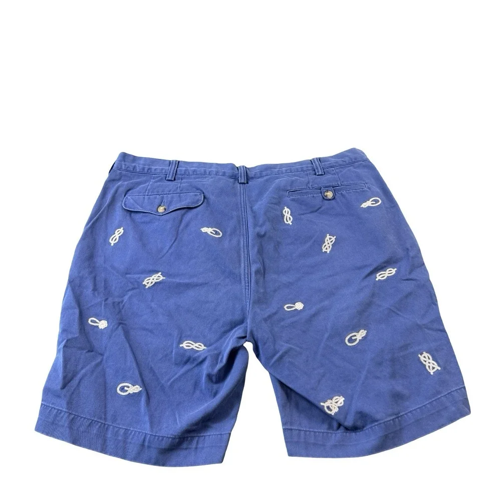 Polo Ralph Lauren Blue Knit AOP Nautical Themed Chino Short Size 38
